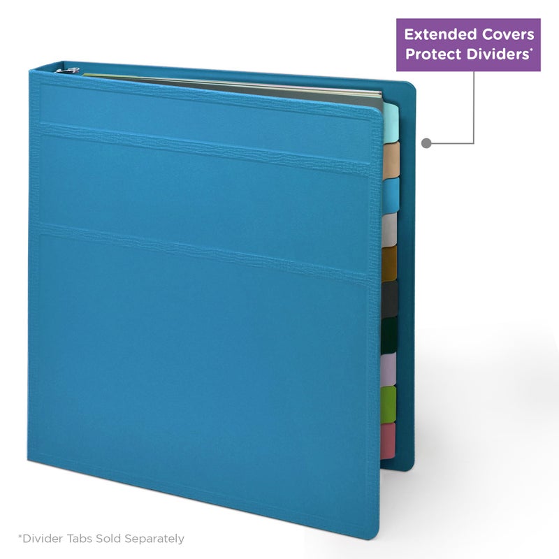 Carstens 1-Inch Heavy Duty 3-Ring Binder - Side Opening, Pool Blue, Durable Plastic, Precision No-Gap Rings, Waterproof Cover, No Pockets, Holds 125 US Letter Sheets, BPA-Free, Made in USA (8714-3R) - Image 5